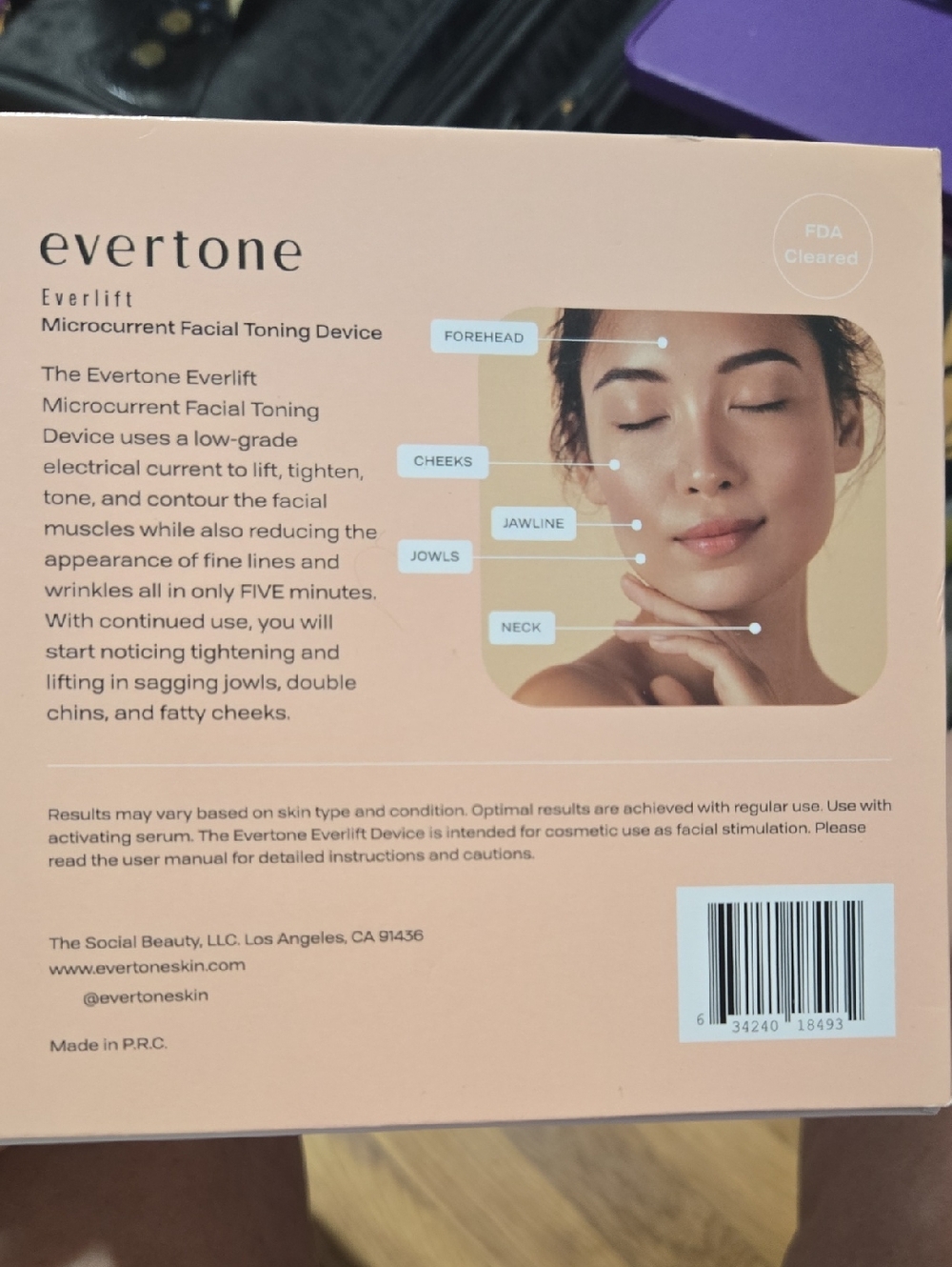 Evertone Everlift Microcurrent Facial Toning Device – Peach